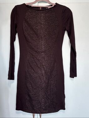 H&M Women's Long Sleeve Textured Panel Dress size 8